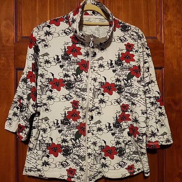 Allyson Whitmore Woman's Size XL Bejeweled Jacket travel to France theme - Picture 2 of 14